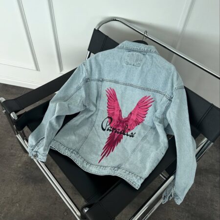 "Fly To Paradise" Light Blue Denim Oversize Jacket