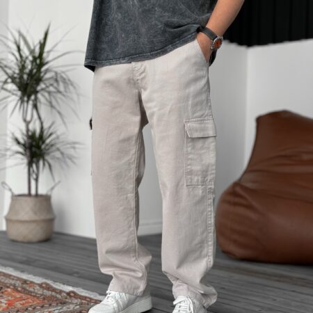 Cream Premium Baggy Cargo