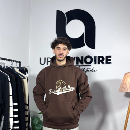 Sunset Valley Brown Oversize Hoodie