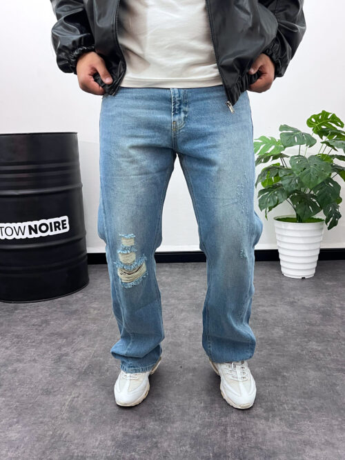 MAFIA Ripped Blue Baggy Jeans