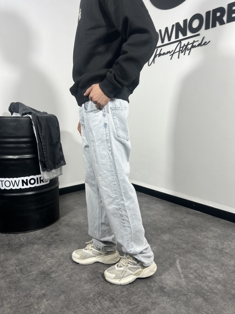 Ice Blue Premium Baggy Jeans - Image 4