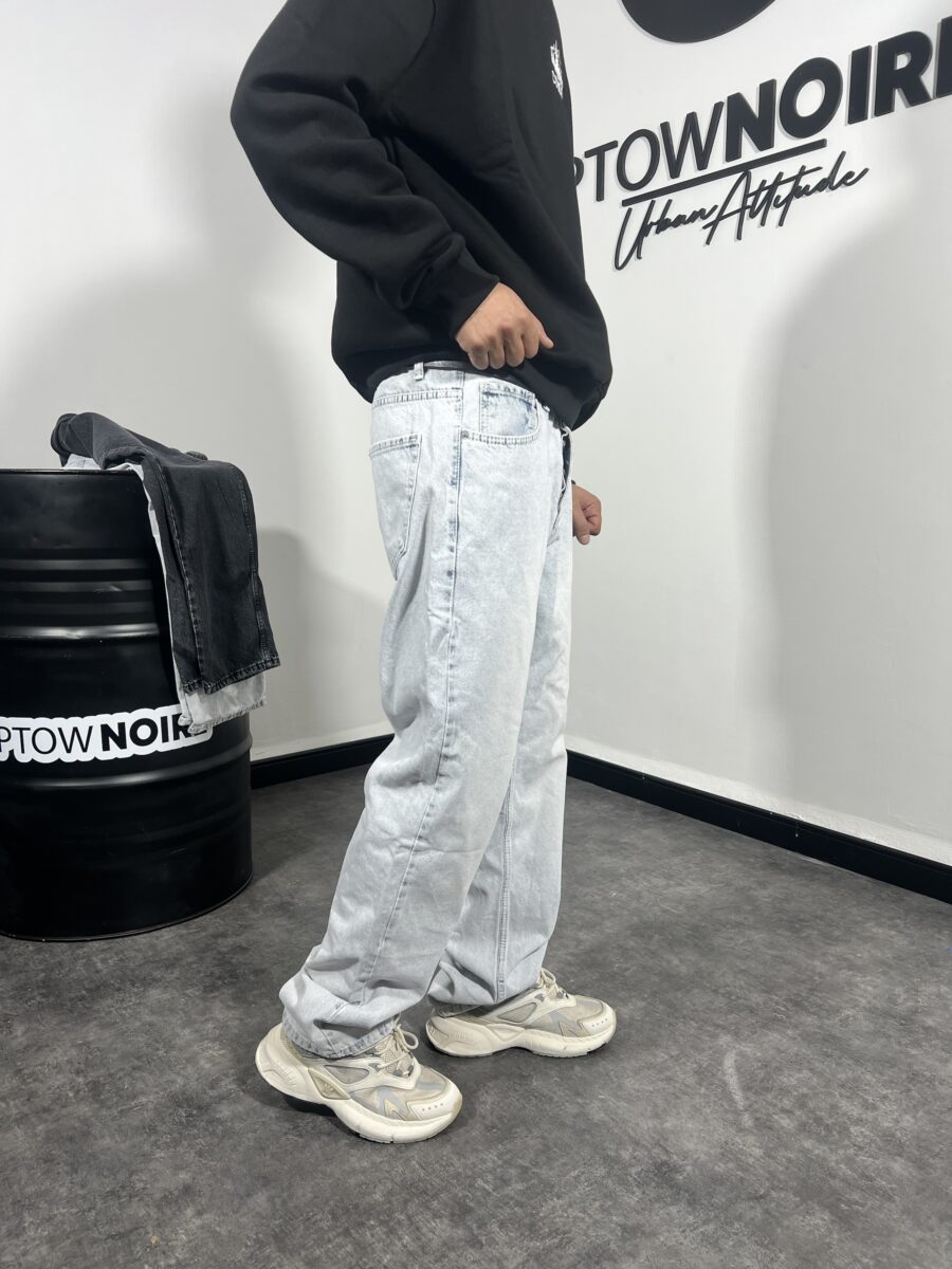 Ice Blue Premium Baggy Jeans - Image 2