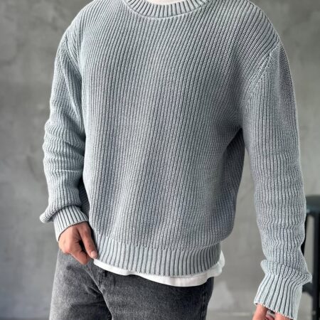 Basic Grey Knit Sweater
