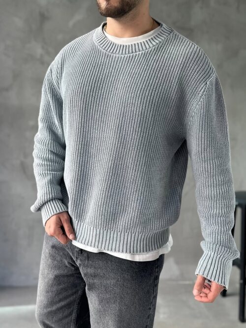 Basic Grey Knit Sweater