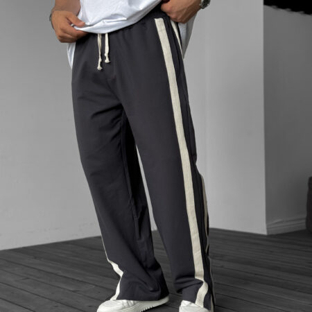 Anthracite Striped Slit Tracksuit