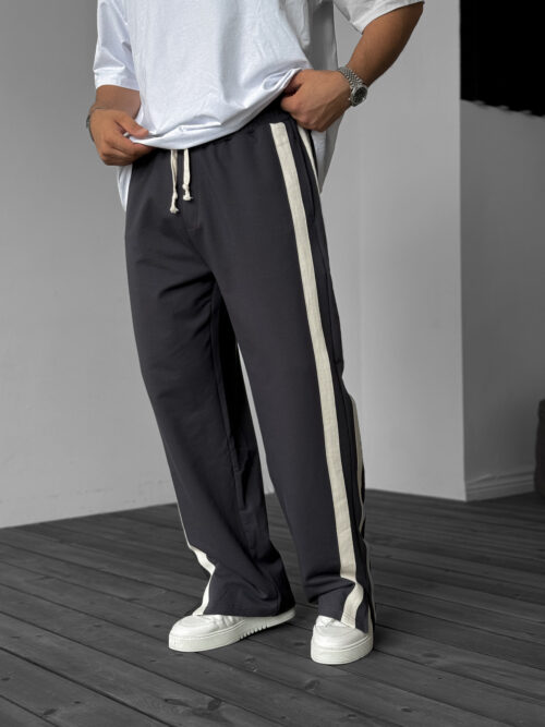 Anthracite Striped Slit Tracksuit