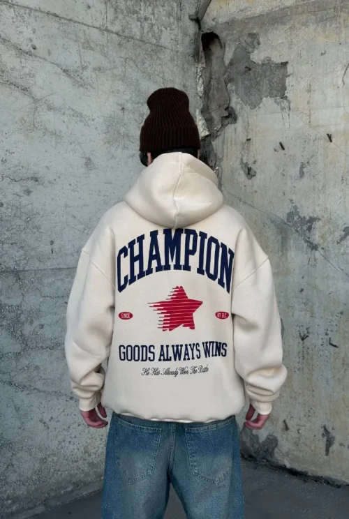 Champion Cream Oversized Hoodie