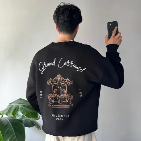 Amusement Crew Neck Black Sweatshirt