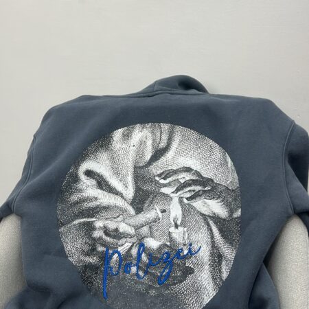 Poleizi Acid Wash Grey Oversize Hoodie