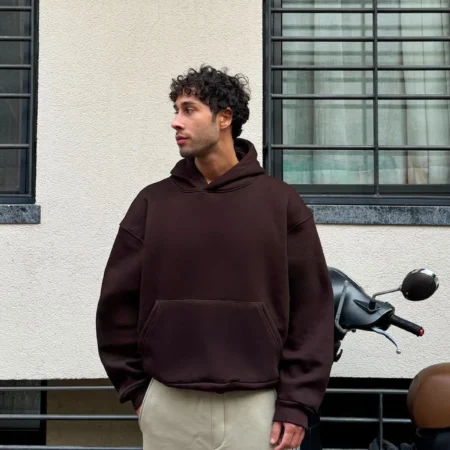 Brown Basic Oversize Hoodie