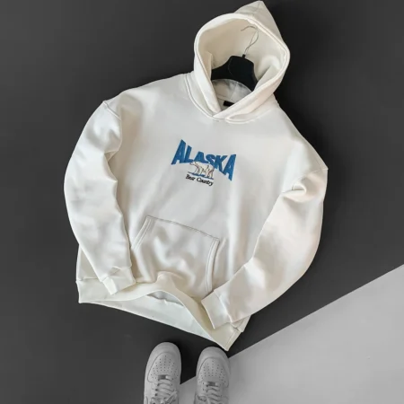 Alaska White Oversize Hoodie