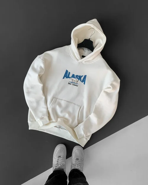 Alaska White Oversize Hoodie