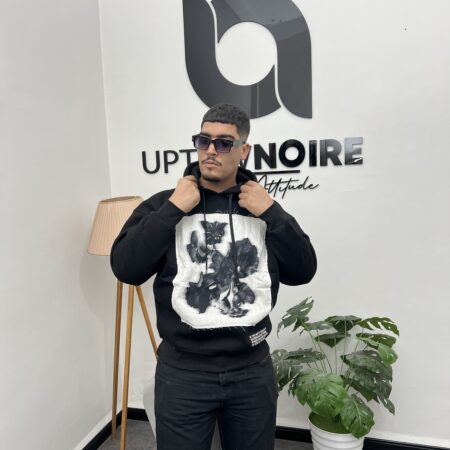 Broken Flower Black Hoodie