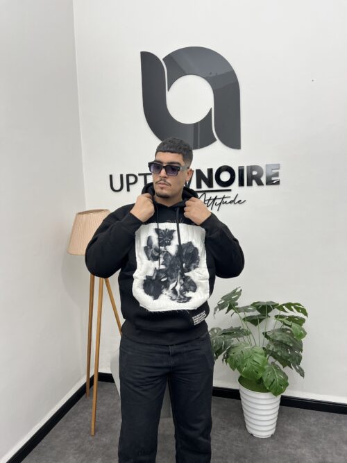 Broken Flower Black Hoodie