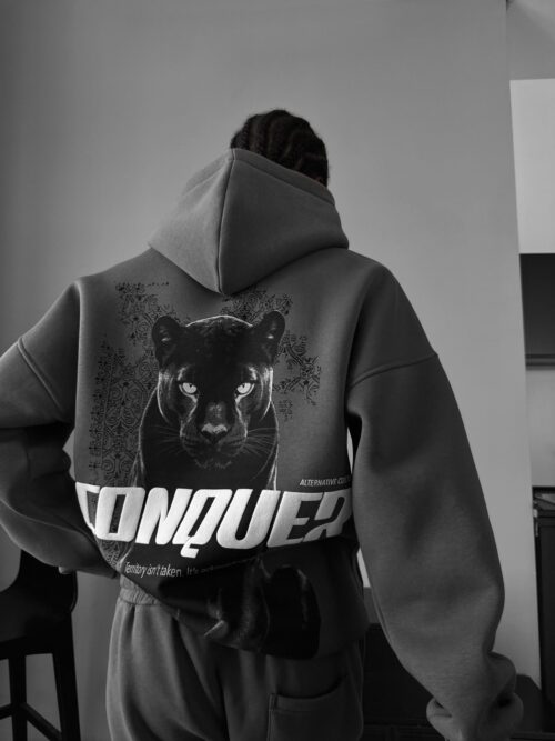 KM Oversize Conquer Hoodie - Anthracite