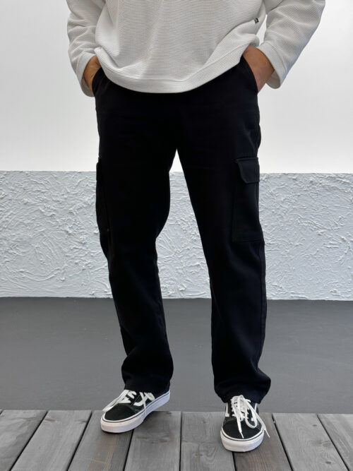 RP Black Baggy Cargo Pants