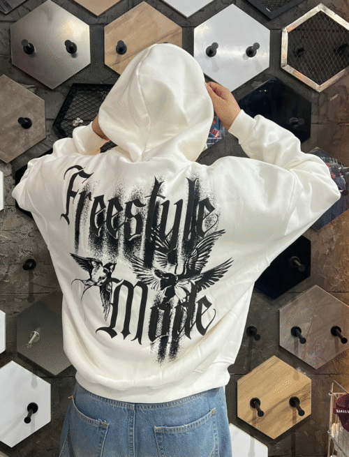 JJ Freestyle Made Oversize White Hoodie
