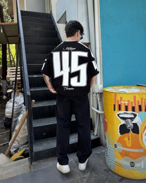 JJ CHAMPION BLACK OVERSIZE T-SHIRT