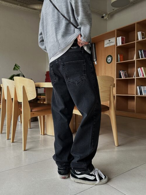 RP Solid Black Baggy Jeans
