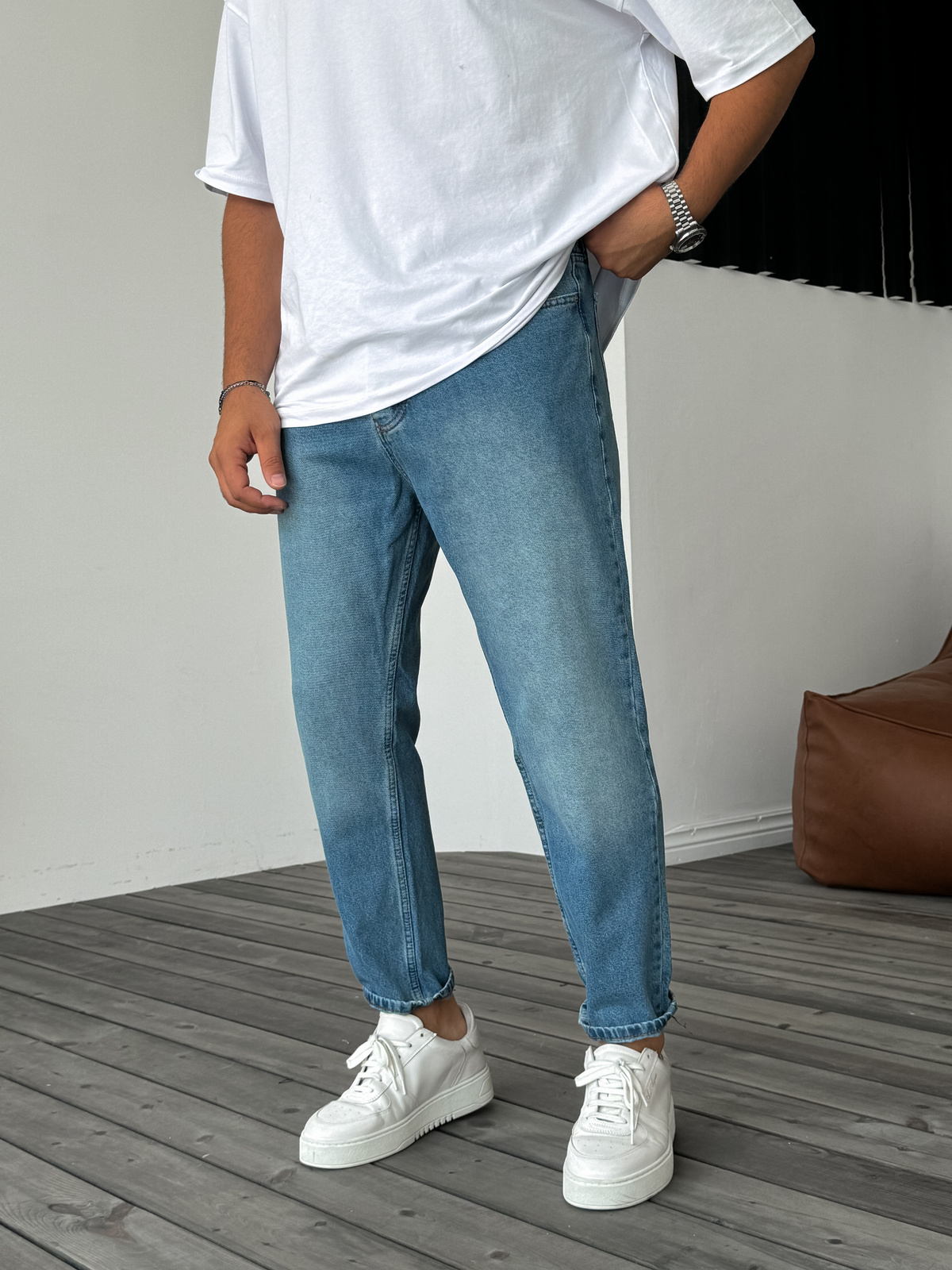 KE Blue Ripped Distressed Boyfriend - Image 2