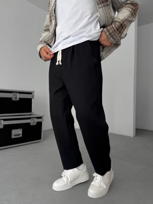 JJ - Black Basic Cotton Sweatpants