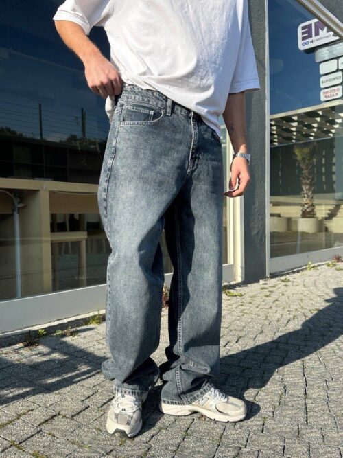RP Distressed Grey Baggy Jeans 1821