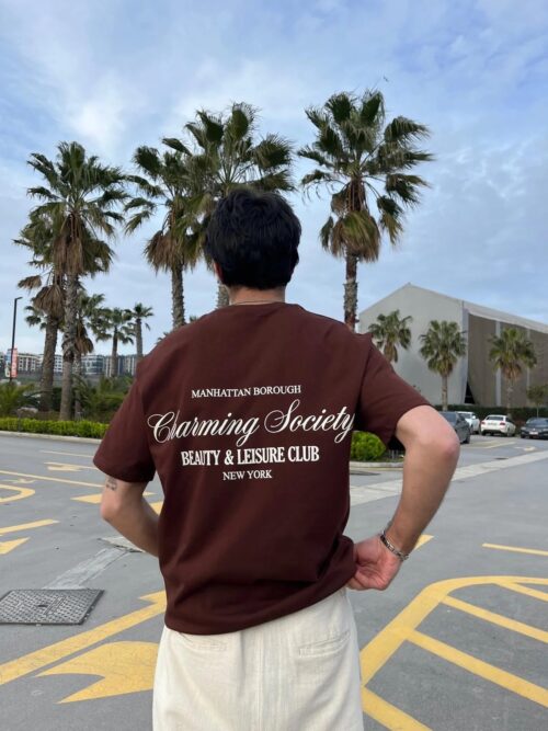 CHARMING SOCIETY KAHVE OVERSIZE TSHIRT