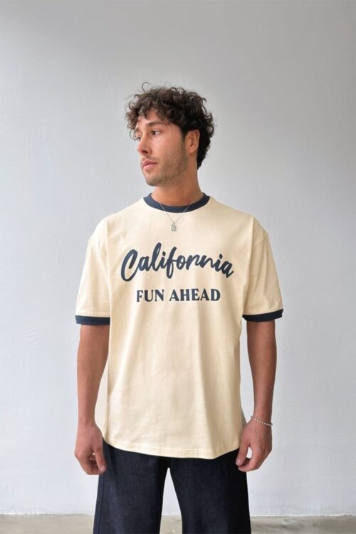 CALIFORNIA BEIGE OVERSIZE TSHIRT