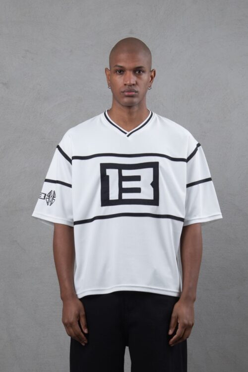 13 OVERSIZE CROPPED WHITE JERSEY