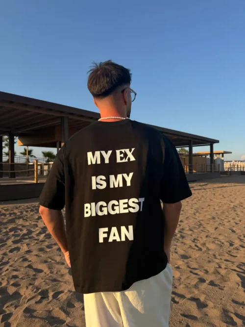 STALKCLUB BLACK OVERSIZE CROPPED TSHIRT
