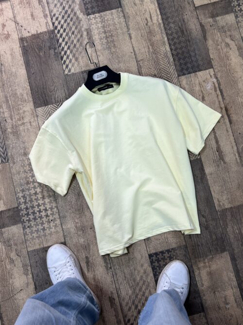 YELLOW CROPPED BASIC TSHIRT