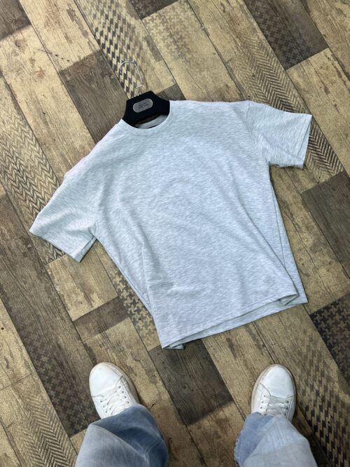 GREY CROPPED BASIC TSHIRT