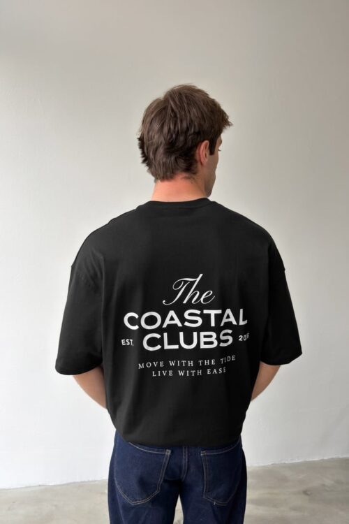 COASTEL CLUBS BLACK OVERSIZE TSHIRT