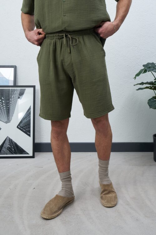 MARRAKECH KHAKI LINEN SHORT