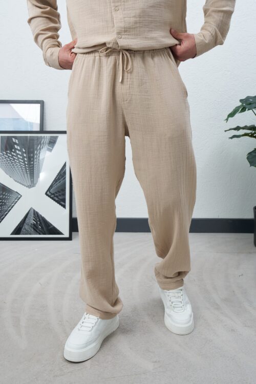 MARRAKECH BEIGE LINEN PANTS