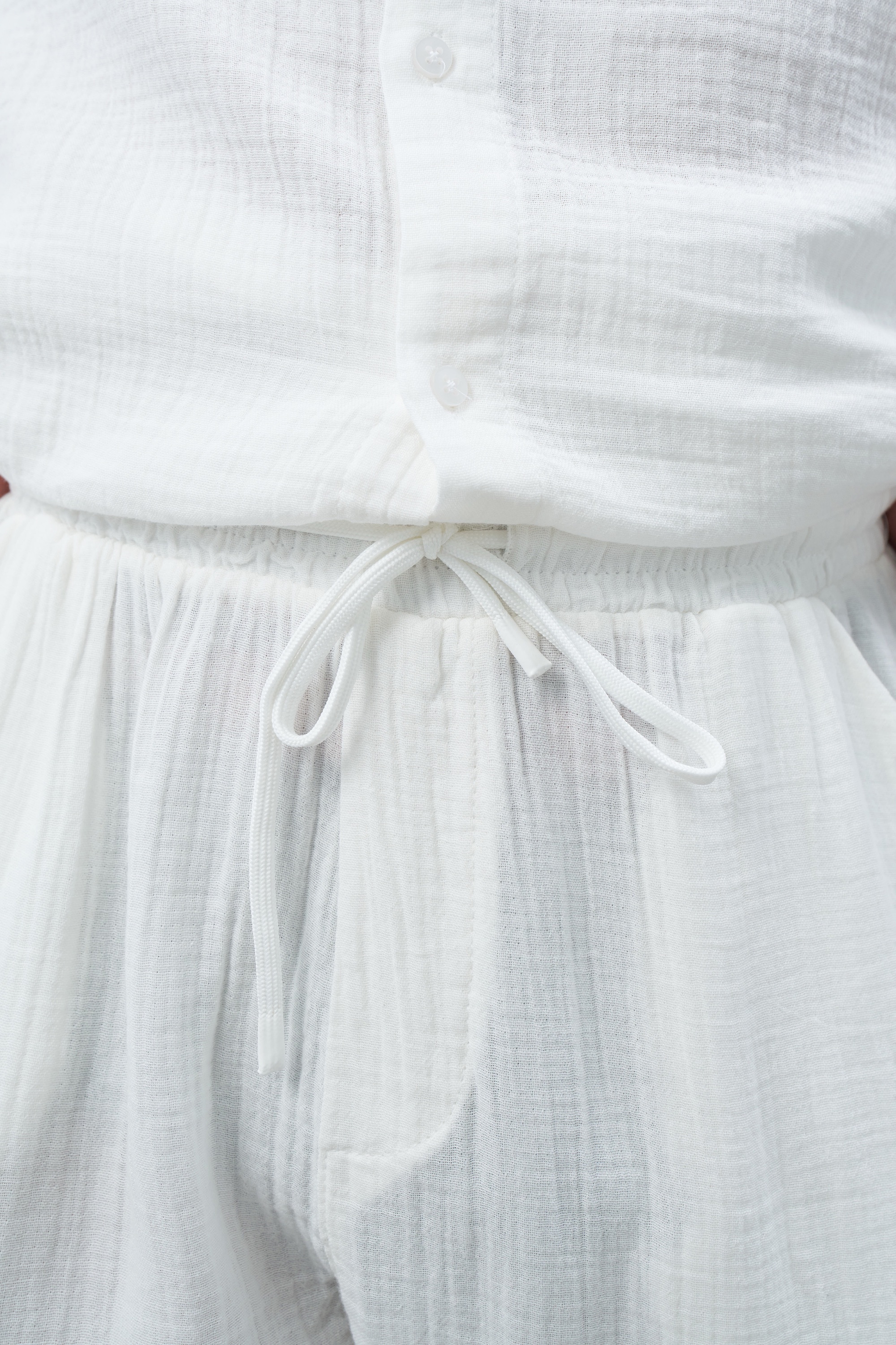 MARRAKECH WHITE LINEN PANTS - Image 3