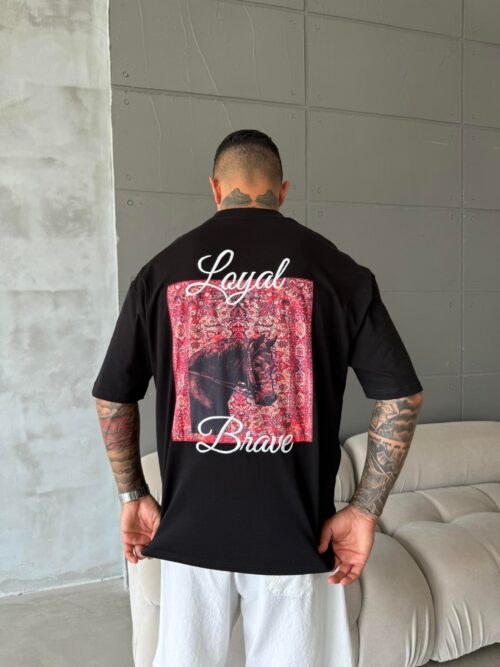 LOYAL BRAVE BLACK TSHIRT