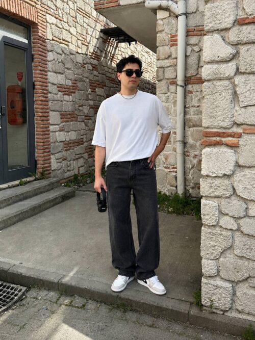 RP BLACK BAGGY JEANS