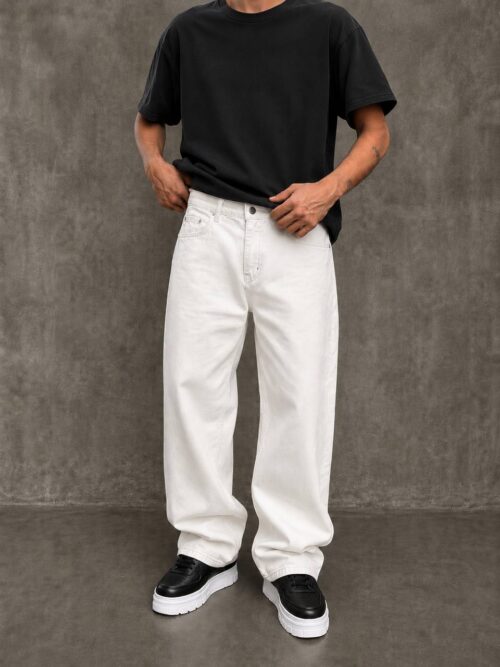 RP WHITE BAGGY JEANS