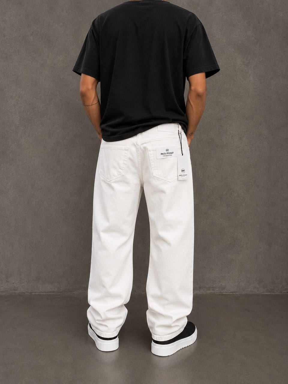 RP WHITE BAGGY JEANS - Image 3