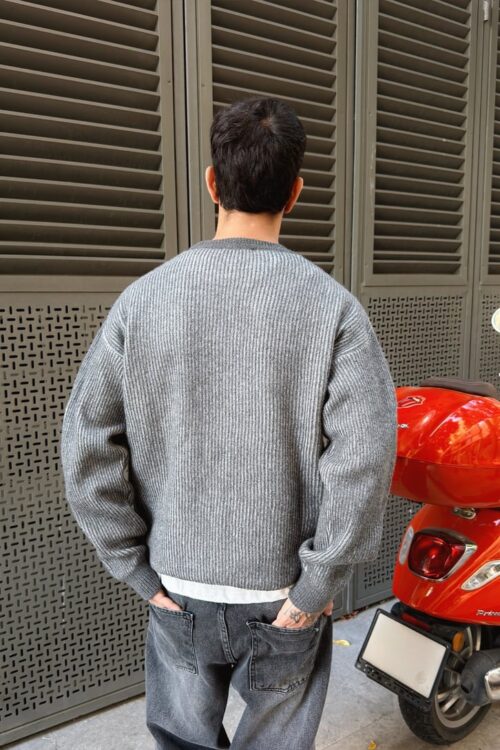 CREWNECK GREY KNIT SWEAT