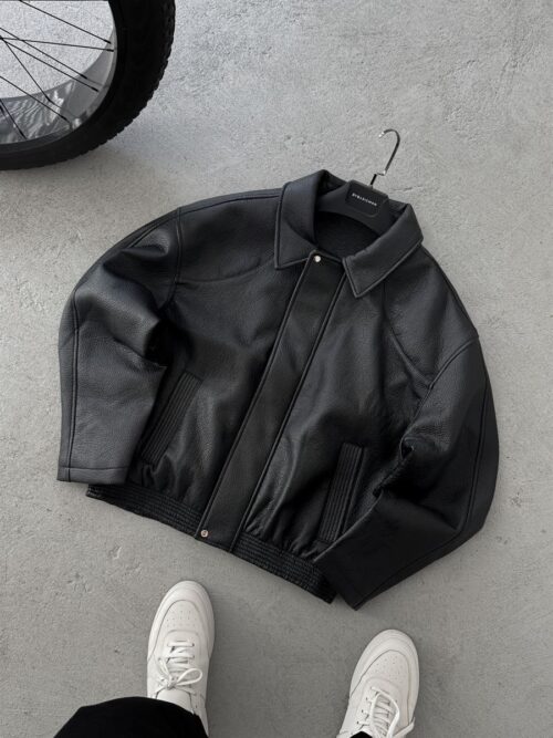 VINTAGE LEATHER CROPPED JACKET