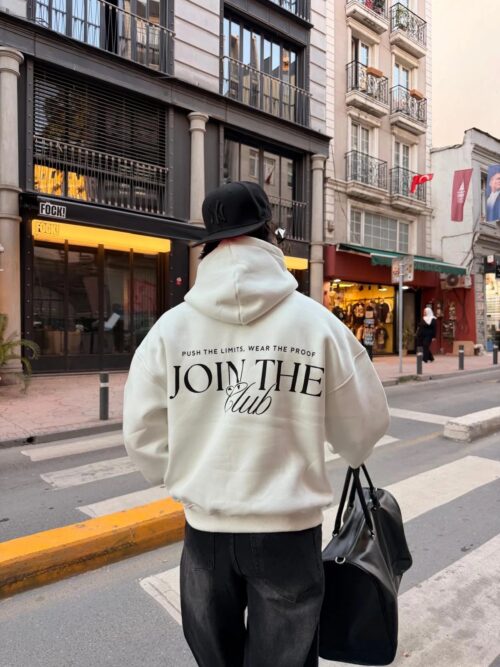JOIN THE CLUB WHITE HOODIE