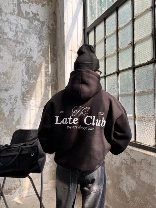 LATE CLUB BLACK HOODIE