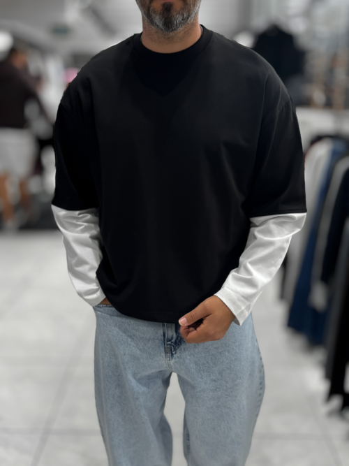 BLACK LONG SLEEVE TEE