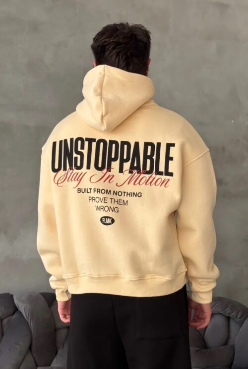 UNSTOPPABLE CREAM CROPPED HOODIE