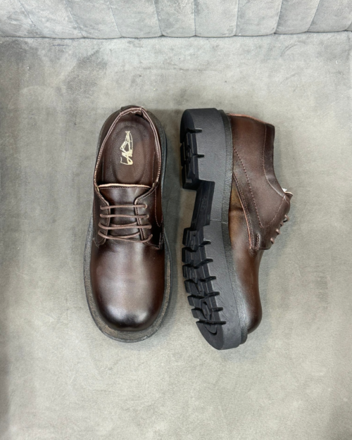 LEATHER CHUNKY BLACK SHOES ( NO BOX )